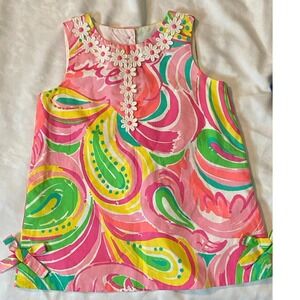 Lily Pulitzer 18/24-month baby girl Little Lily Classic Cotton dress bows Daisys